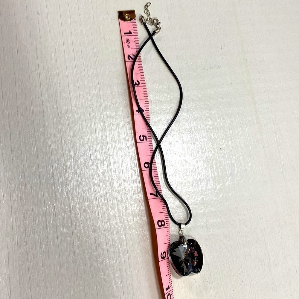 NWOT Custom black pendant with black cord necklace - Picture 4 of 6
